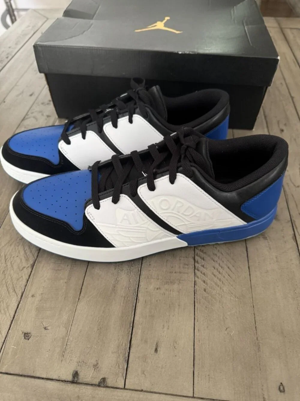 Nike Air Jordan NU Retro 1 Golf Shoes Black/Sport Royal/White Size 13